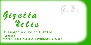 gizella melis business card